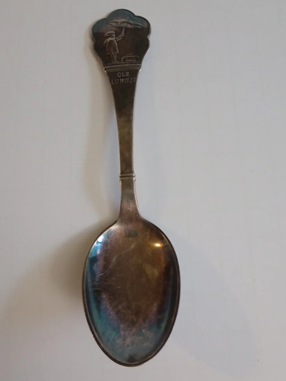 ABSA Ole Lukøje (The Sandman) Danish Silver Plated Vintage Souvenir Spoon